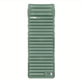 Camping Sleeping Pad; Inflatable Sleeping Mat With Pillows; Waterproof Lightweight Mattress; Folding Bed Cushion For Backpack Travel Hiking Campi (Color: Light Green)